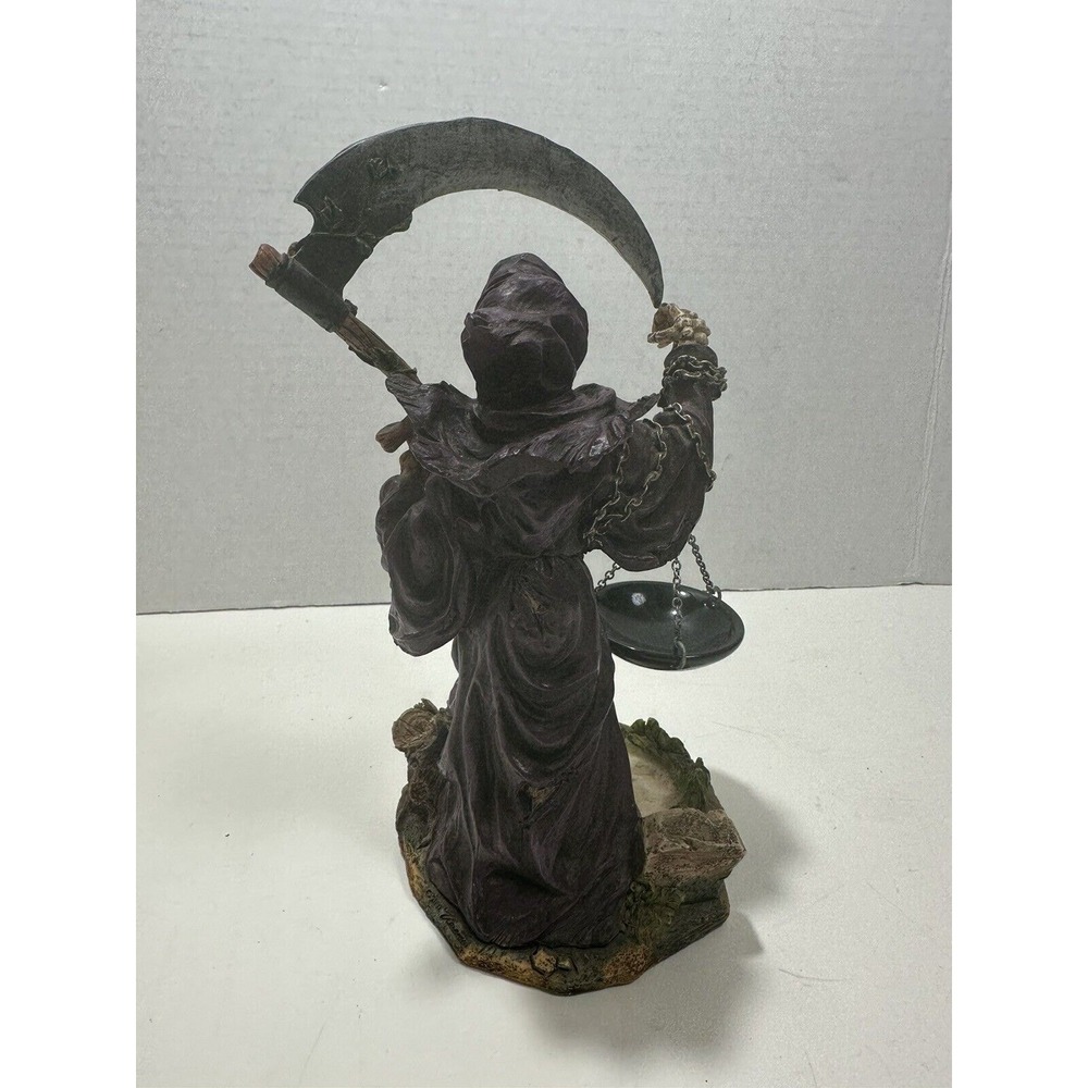 Summit Collection Grim Reaper Statue Scythe Scale Purple Robe Gothic fantasy 9in - Picture 9 of 11